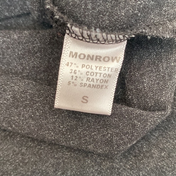 Monrow Charcoal Side Ruched Midi Dress - Picture 8 of 8